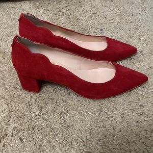 Kate spade red suede heels